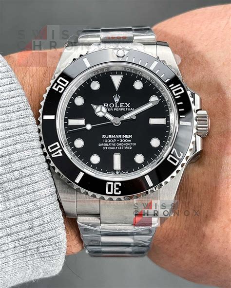 rolex submariner small writs|2023 submariner no date 124060.